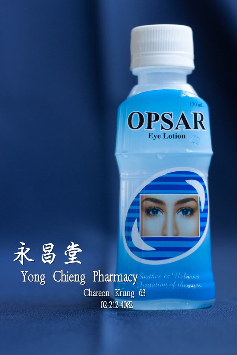 Opsar Eye Lotion Opsar Eye Lotion Soothes & Relieves Irritation of the eyes

Sodium Borate, Boric Acid, Sodium Chloride, Be...